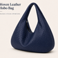 Woven Leather Hobo Bag - Blue