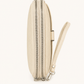 White Leather Wristlet Clutch