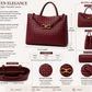 Braided PU Tote Bag - Burgundy