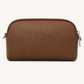 Brown Leather Wristlet Clutch