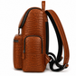 Premium Full-Grain Leather Crocodile Embossed Backpack