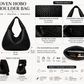 Woven Leather Hobo Bag - Black