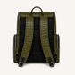 Premium Full-Grain Leather Crocodile Embossed Backpack - Olive Green