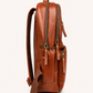 Premium Genuine Leather Laptop Backpack - Tan