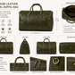 Vintage Leather Travel Duffel Bag – Green