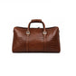 Crocodile Embossed Leather Duffle Bag - Brown