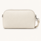 White Leather Wristlet Clutch