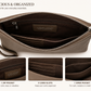 Textured Taupe Wristlet Clutch