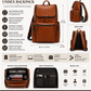 Premium Full-Grain Leather Crocodile Embossed Backpack