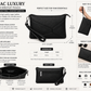 Black Textured PU Leather Clutch