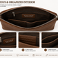 Brown Leather Wristlet Clutch