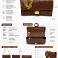 Textured Brown Chain Shoulder Bag