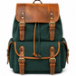 Vintage Canvas & Leather Backpack – Green