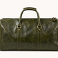 Vintage Leather Travel Duffel Bag – Green