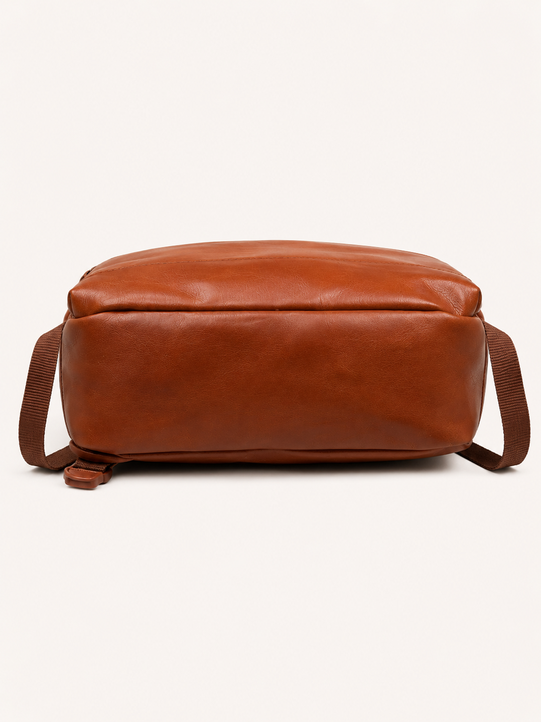 Premium Genuine Leather Laptop Backpack - Tan
