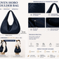 Woven Leather Hobo Bag - Blue