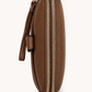 Brown Leather Wristlet Clutch