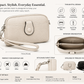 White Leather Wristlet Clutch