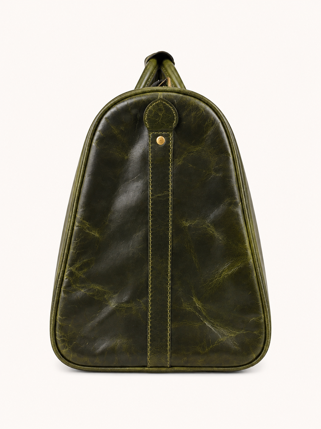 Vintage Leather Travel Duffel Bag – Green