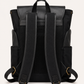 Vintage Canvas & Leather Backpack – Black