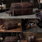 Premium Leather Grooming Bag