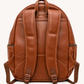 Premium Genuine Leather Laptop Backpack - Tan