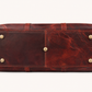 Vintage Leather Travel Duffel Bag – Reddish Brown