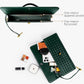 Braided PU Leather Clutch Bag - Green