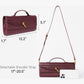 Braided PU Leather Clutch Bag - Burgundy