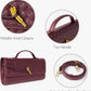 Braided PU Leather Clutch Bag - Burgundy