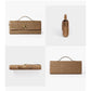 Braided PU Leather Clutch Bag - Tan