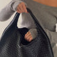 Woven Leather Hobo Bag - Blue