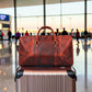 Vintage Leather Travel Duffel Bag – Reddish Brown